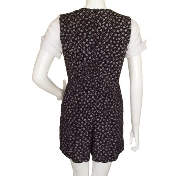 Vintage Romper, 6, Layered Look, Black/White, Buttons, Back zip, Short sleeves - Picture 9 of 13